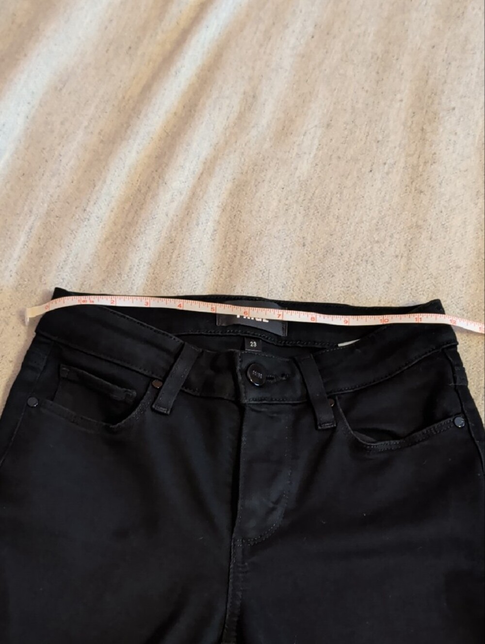PAIGE Amber Black Ankle Jeans, Size 23 - Picture 7 of 8